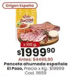 Coto El pozo panceta ahumada española oferta