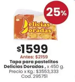 Coto Delicias doradas tapa para pastelitos oferta