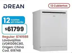 Coto Drean lavavajillas LVDR1306CB0 oferta