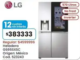 Coto Lg heladera GS66SXSC oferta