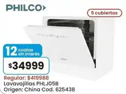 Coto Philco lavavajillas PHLJ05B oferta
