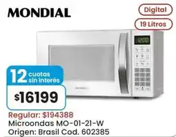 Coto Mondial microondas MO-01-21-W oferta