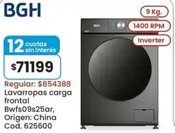Coto Bgh lavarropas carga frontal Bwfs09s25ar oferta