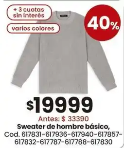 Coto Sweater de hombre básico oferta