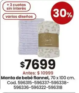 Coto Manta de bebé flannel oferta