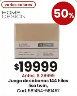 Coto Home design juego de sábanas 144 hilos lisa twin oferta