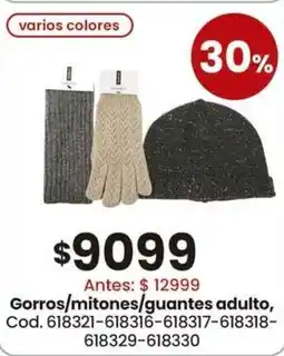Coto Gorros/mitones/guantes adulto oferta