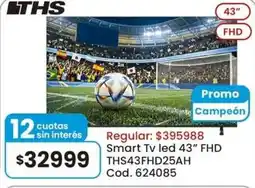 Coto Lths smart tv led 43" fhd oferta