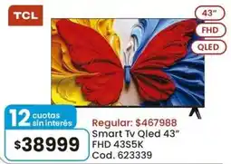Coto Tcl smart tv qled 43" oferta