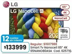 Coto Lg smart tv nanocell 65" 4k oferta
