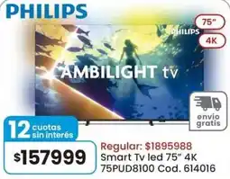 Coto Philips smart tv led 75" 4k oferta