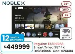 Coto Noblex smart tv led 98" 4k oferta