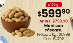 Coto Maní con cáscara oferta