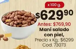 Coto Maní salado con piel oferta