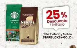 Changomas Starbucks y gold café tostado y molido oferta