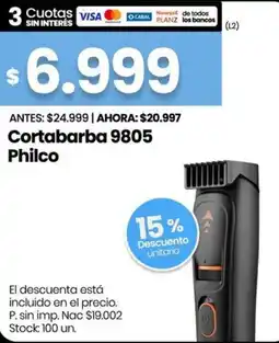 Changomas Philco cortabarba 9805 oferta