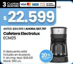 Changomas Electrolux cafetera ECM25 oferta