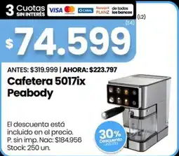 Changomas Cafetera peabody 5017ix oferta