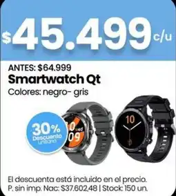 Changomas Smartwatch qt colores: negro-gris oferta