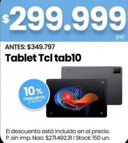 Changomas Tcl tablet tab10 oferta