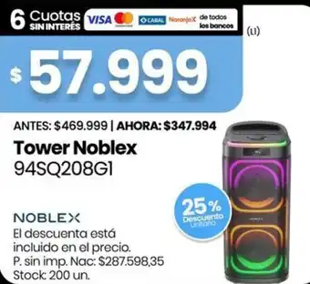 Noblex tower 94SQ208G1