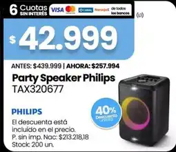 Changomas Philips party speaker TAX320677 oferta