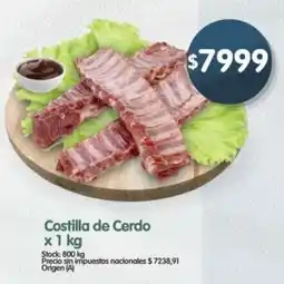 Supermercados Buenos Días Costilla de Cerdo oferta