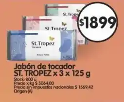 Supermercados Buenos Días St. tropez jabón de tocador oferta
