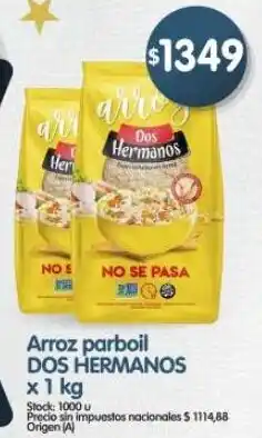 Supermercados Buenos Días Dos hermanos arroz parboil oferta
