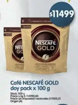 Supermercados Buenos Días Nescafé gold café doy pack oferta