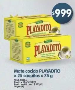 Supermercados Buenos Días Playadito mate cocido oferta