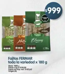 Supermercados Buenos Días Fermar fajitas toda la variedad oferta