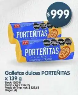 Supermercados Buenos Días Porteñitas galletas dulces oferta