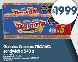 Supermercados Buenos Días Traviata galletas crackers sandwich oferta