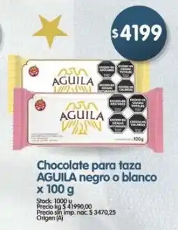 Supermercados Buenos Días Aguila chocolate para taza negro o blanco oferta