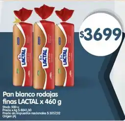 Supermercados Buenos Días Lactal pan blanco rodajas finas oferta