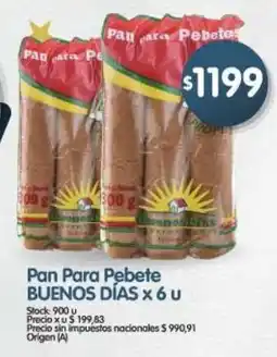 Supermercados Buenos Días Buenos días pan para pebete oferta