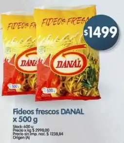 Supermercados Buenos Días Danal fideos frescos oferta