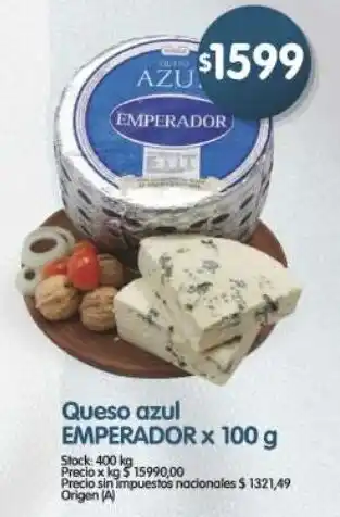 Supermercados Buenos Días Emperador queso azul oferta