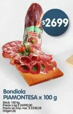 Supermercados Buenos Días Piamontesa bondiola oferta