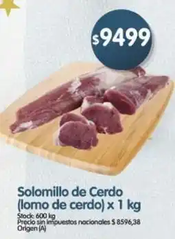 Supermercados Buenos Días Solomillo de cerdo oferta
