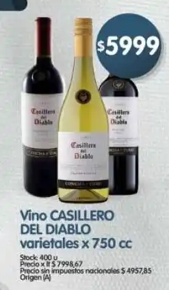 Supermercados Buenos Días Casillero del diablo vino varietales oferta