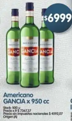Supermercados Buenos Días Gancia americano oferta