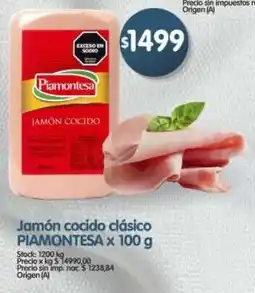 Supermercados Buenos Días Piamontesa jamón cocido clásico oferta