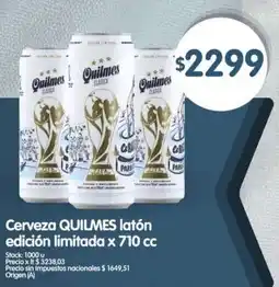 Supermercados Buenos Días Quilmes cerveza latón edición limitada oferta
