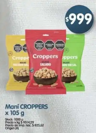 Supermercados Buenos Días Croppers maní oferta