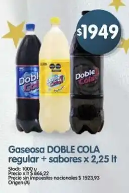 Supermercados Buenos Días Doble cola gaseosa regular + sabores oferta