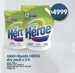 Supermercados Buenos Días Heroe jabón líquido doy pack oferta