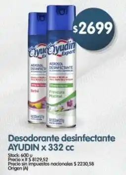Supermercados Buenos Días Ayudín desodorante desinfectante oferta