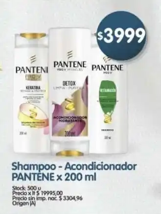 Supermercados Buenos Días Pantene shampoo-acondicionador oferta